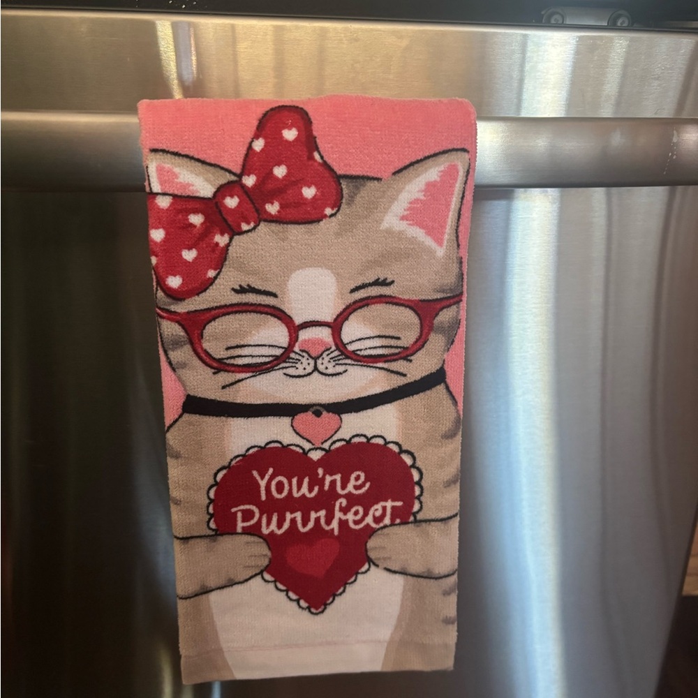 Valentines Pink Kitchen Towel